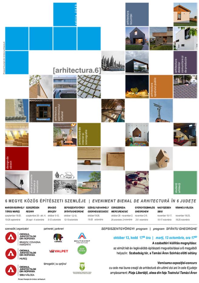 Az Arhitectura.6 építészeti szemle vándorkiállítása Sepsiszentgyörgyön