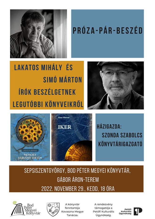 Próza-pár-beszéd: Lakatos Mihály és Simó Márton könyvbemutatója