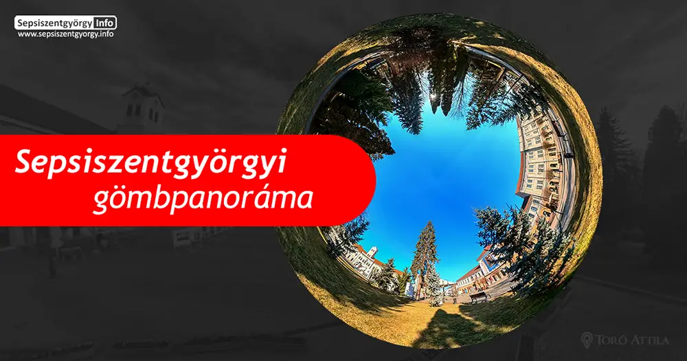 Sepsiszentgyörgy főtere és a Székely Mikó Kollégium 360°-os felvételen