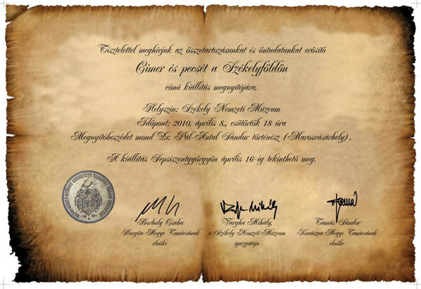 Címer és pecsét a Székelyföldön