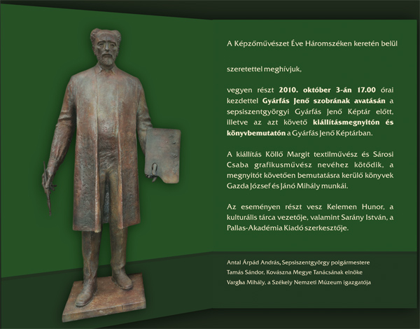 Gyárfás Jenő szobrának avatása