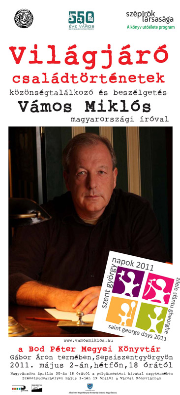 Világjáró családtörténetek, közönségtalálkozó Vámos Miklóssal