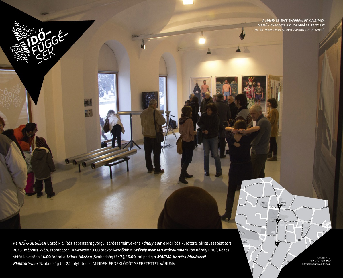 Tárlatvezetés az Idő-Függések kiállításon