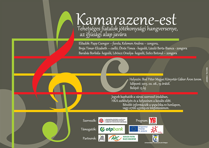 Kamarzene-est az ifjúsági alap javára