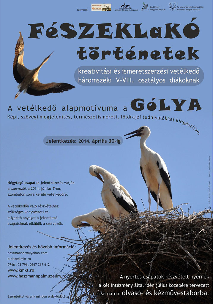 Fészeklakó történetek - vetélkedő 5-8. osztályos háromszéki diákoknak