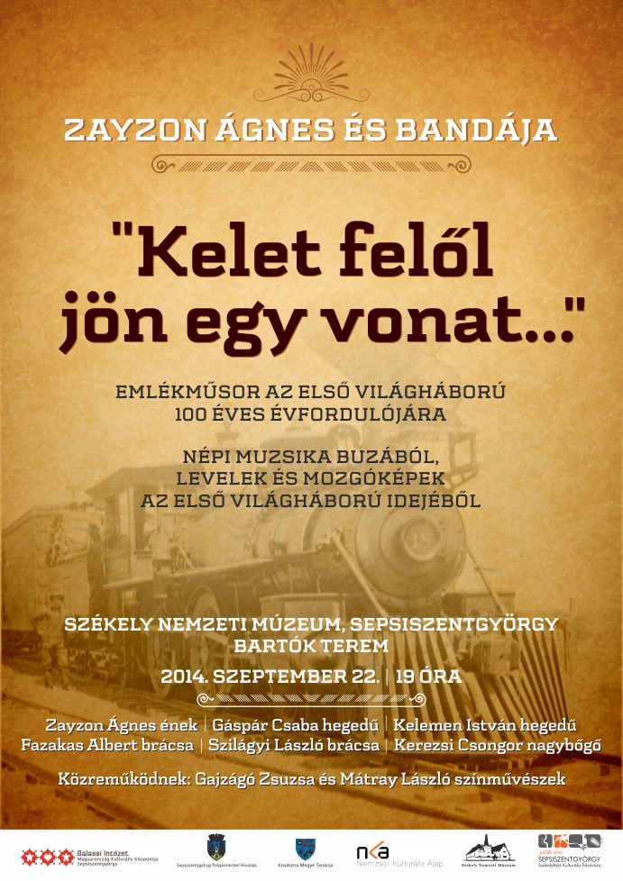 „Kelet felől jön egy vonat…” c. első világháborús emlékműsor