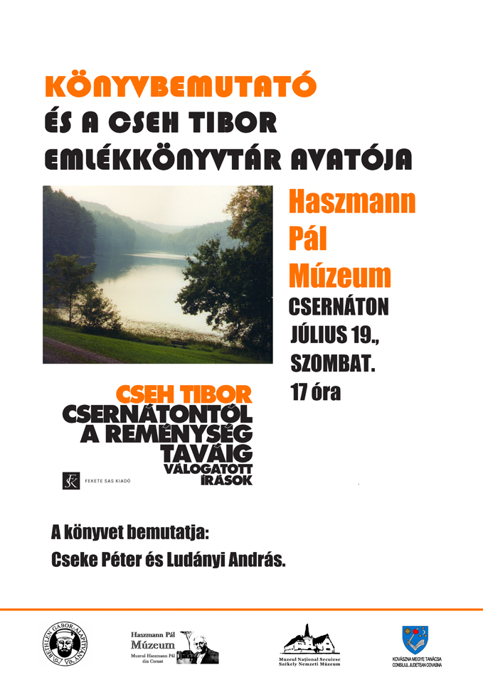 Cseh Tibor emlékkönyvtár avató és könyvbemutató a csernátoni Haszmann Pál Múzeumban