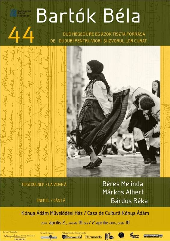 A Bartók Béla 44 Duó  hangversenye a Kónya Ádám Művelődési Házban