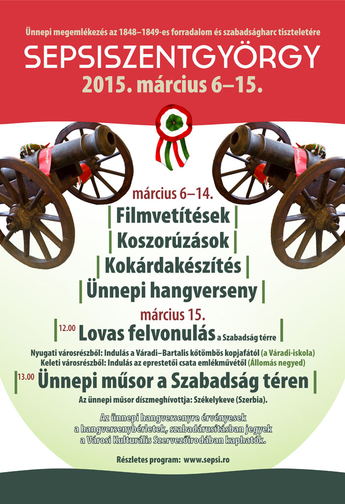 2015. március 15. – Ünnepi megemlékezés az 1848–1849-es forradalom és szabadságharc tiszteletére