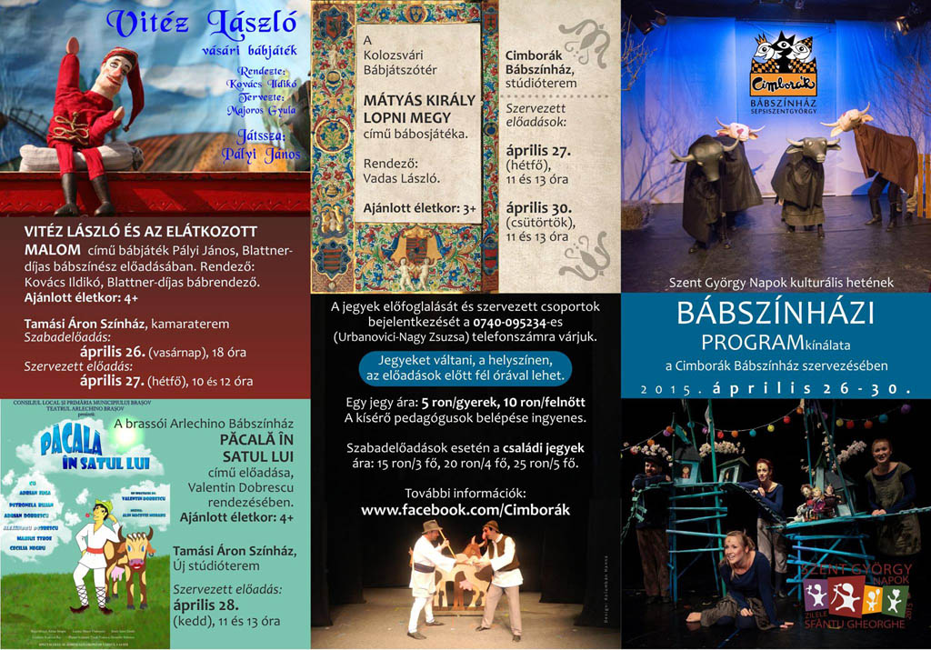 Szent György Napok kulturális hetének bábszínházi programkínálata