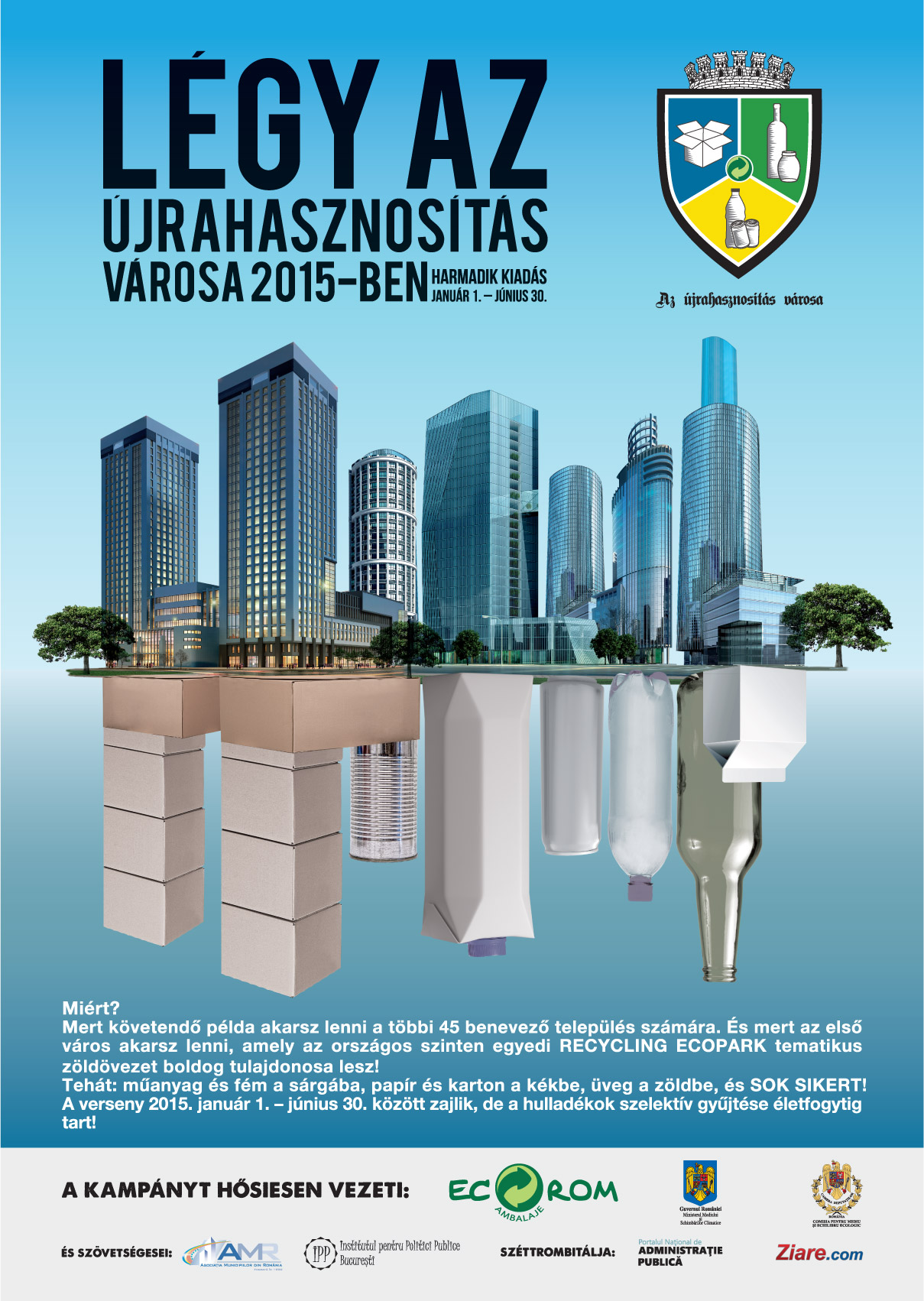 Sepsiszentgyörgy is részt vesz az Újrahasznosítás városa verseny harmadik kiadásán