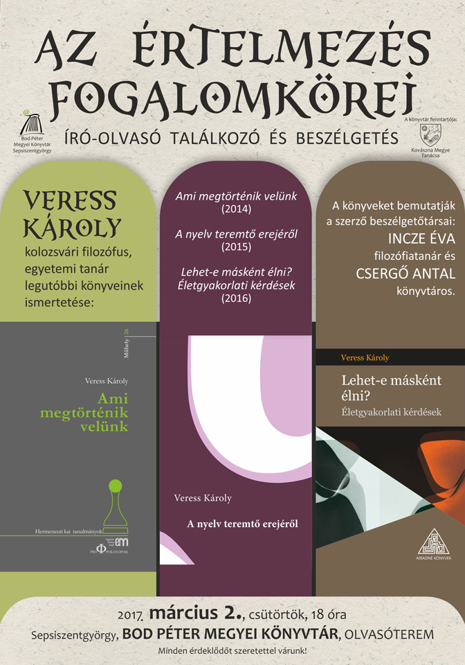 Az értelmezés fogalomkörei: Veress Károly könyvbemutatója