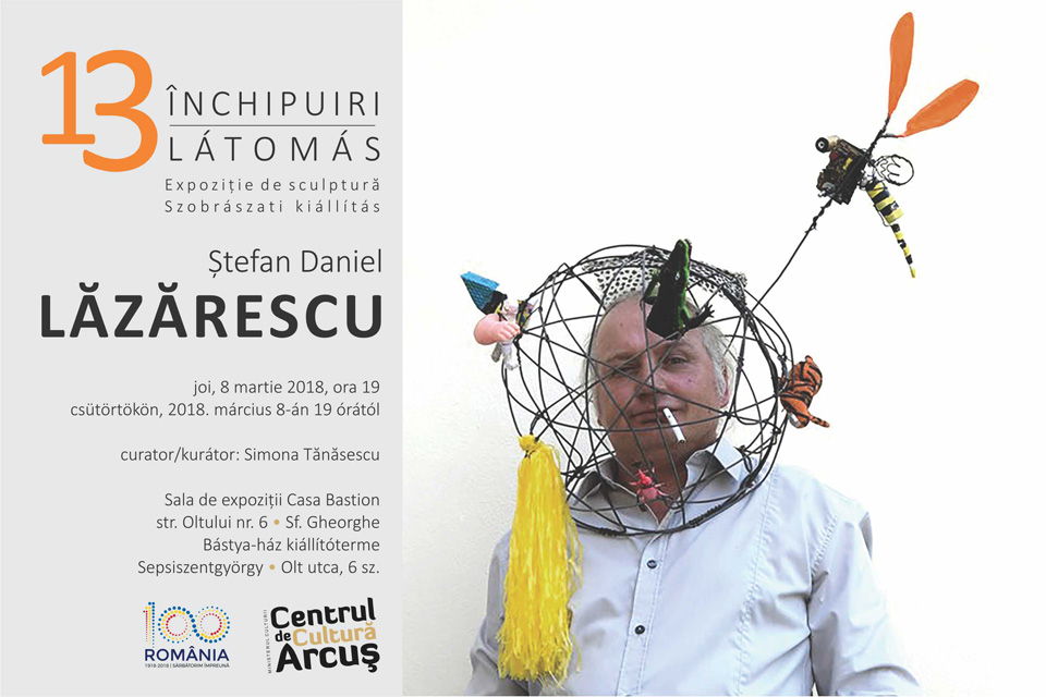 Ștefan Daniel Lăzărescu szobrász kiállítása az Árkosi Kulturális Központban