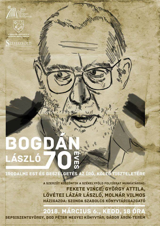 Bogdán László 70 - Irodalmi köszöntőest és beszélgetés