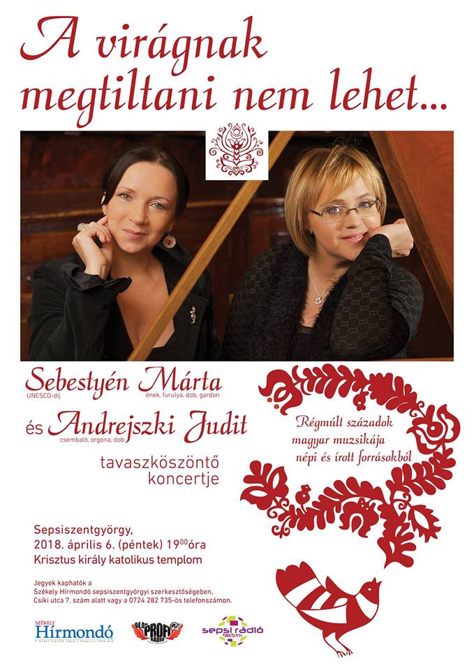 A virágnak megtiltani nem lehet – Sebestyén Márta és Andrejszki Judit koncertje