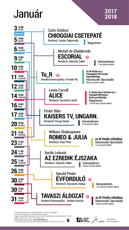 TASZ januari jatekrend 2018