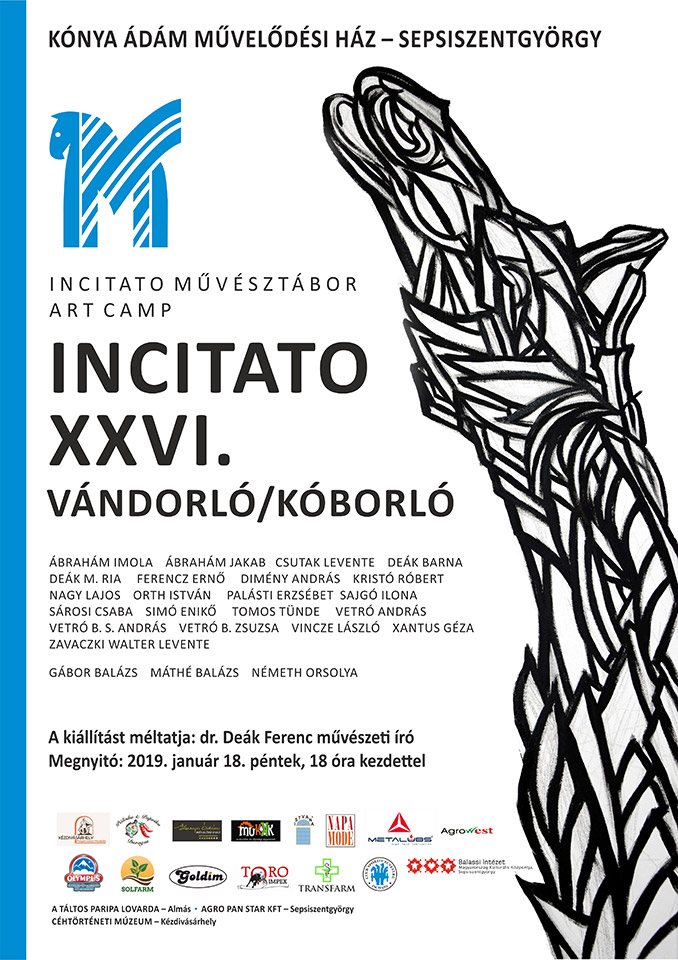 A 26. Incitato művésztábor kiállítási anyaga Sepsiszentgyörgyön