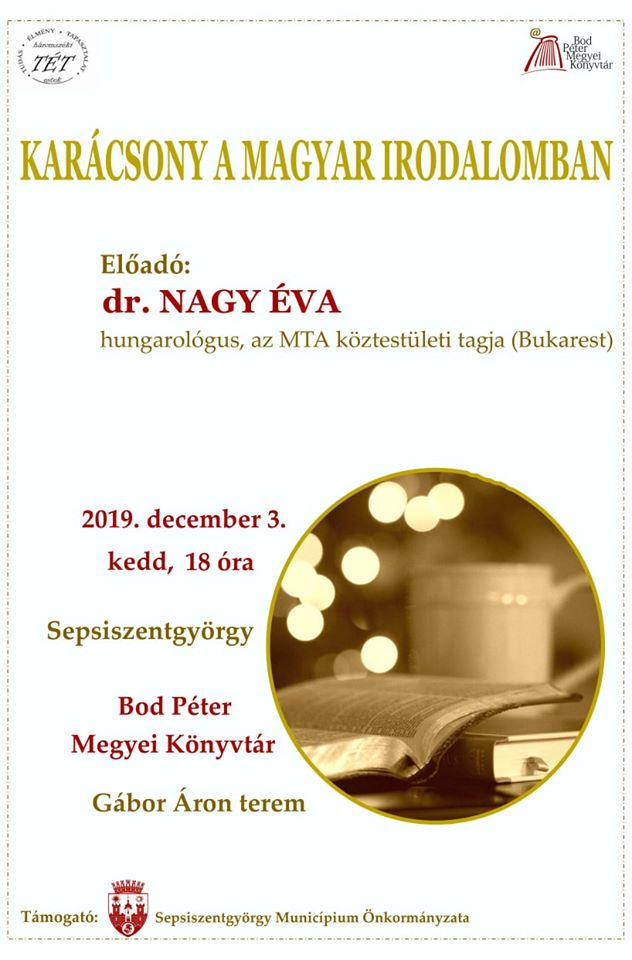 Karácsony a magyar irodalomban: dr. Nagy Éva előadása