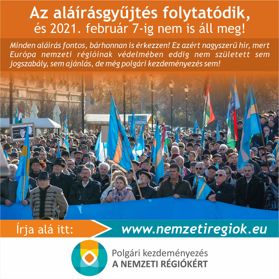 Európai polgári kezdeményezés - Az aláírásgyűjtés új határideje 2021. február 7.