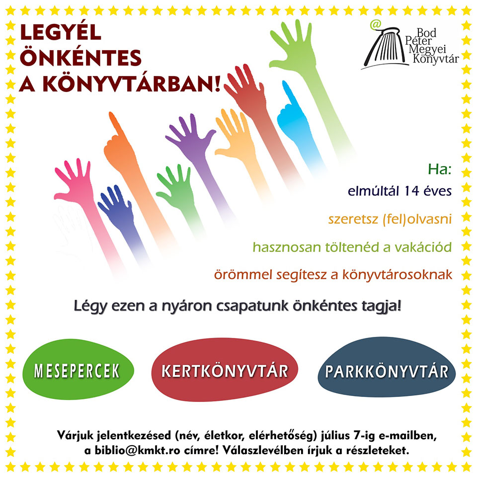 Bod Péter Megyei Könyvtár – Őnkéntesprogram középiskolásoknak
