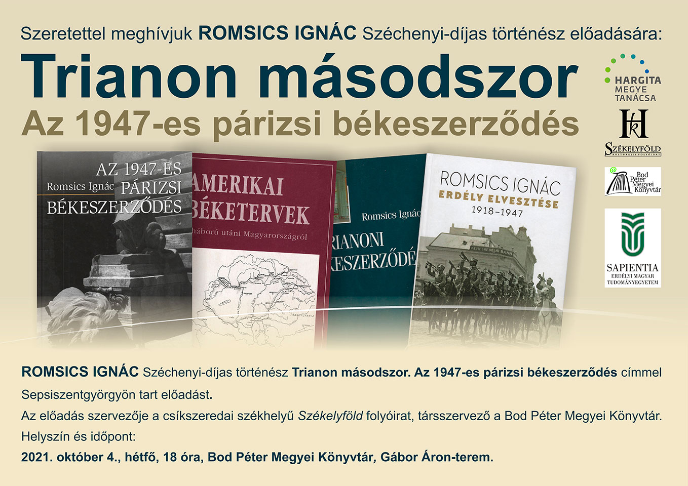 Romsics Ignác előadása Sepsiszentgyörgyön