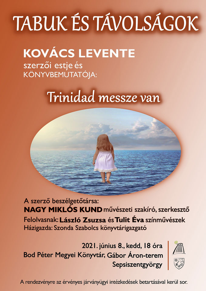 Tabuk és távolságok - Kovács Levente szerzői estje és könyvbemutatója