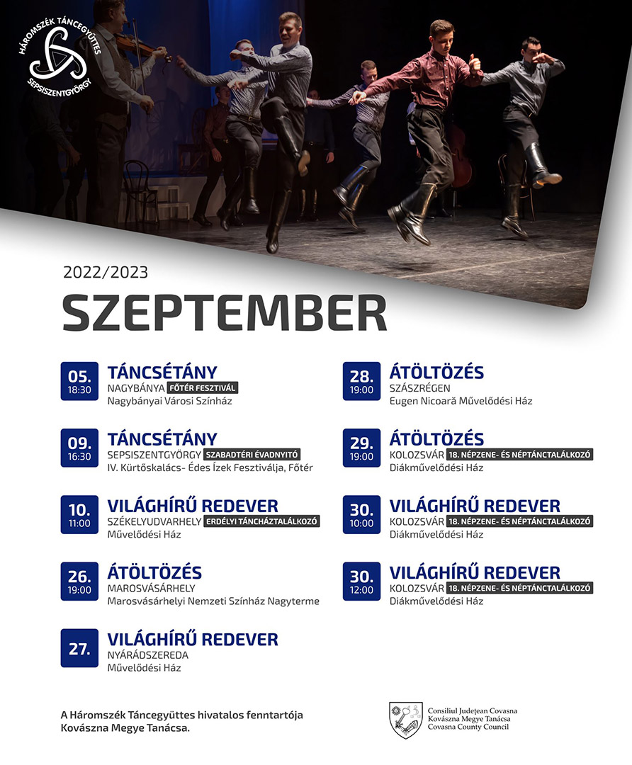 Évadkezdés a Háromszék Táncegyüttesnél – Szeptemberi programajánló