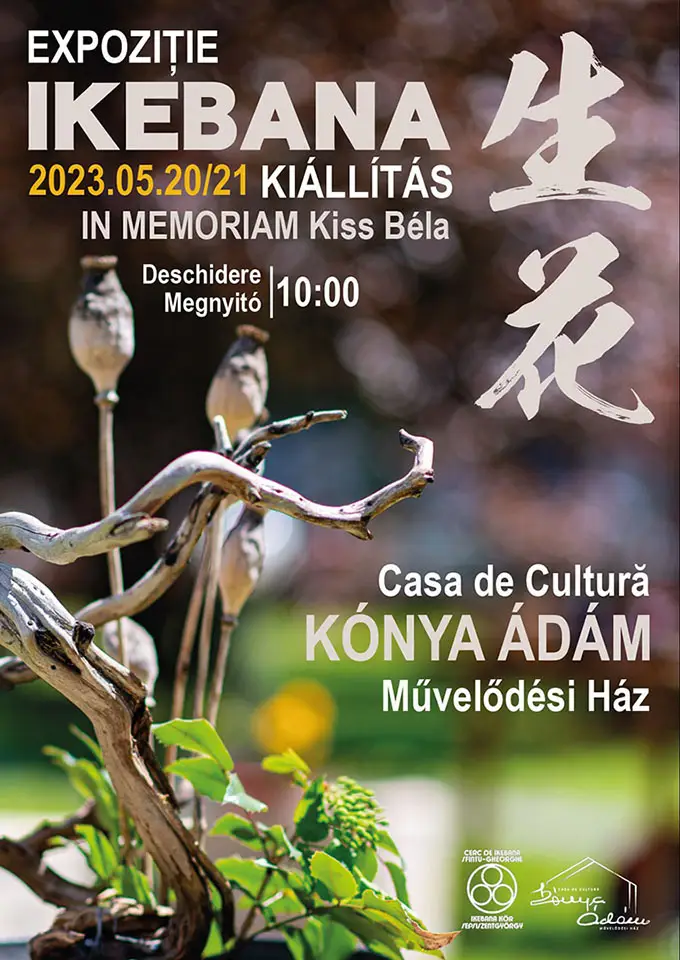 A  Kiss Béla Ikebana Kör tavaszi kiállítása a Kónya Ádám Művelődési Házban