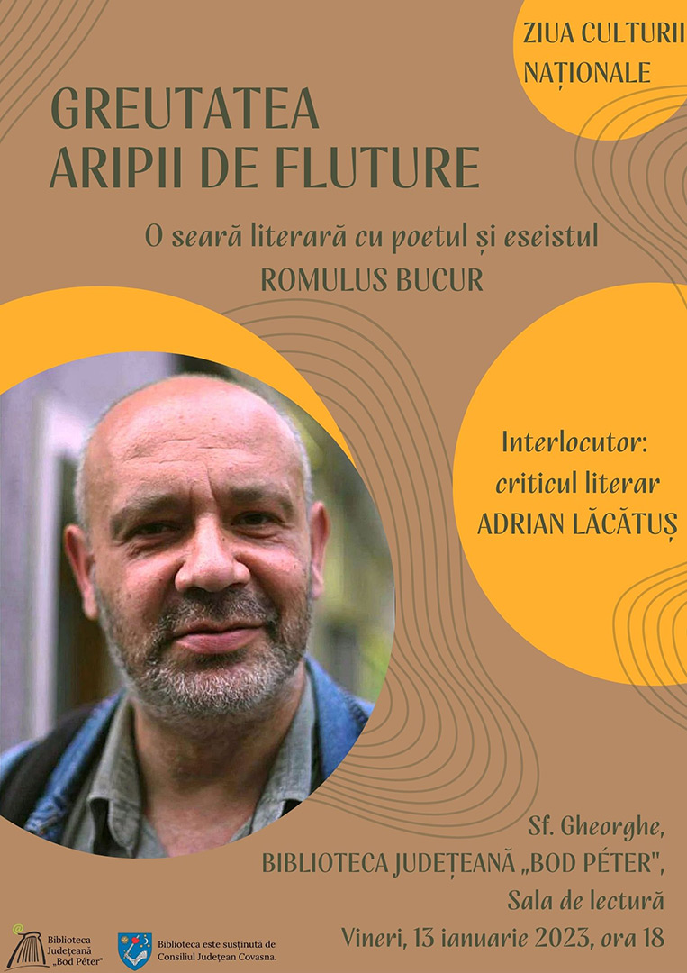 Közönségtalálkozó Romulus Bucur költővel, esszéíróval
