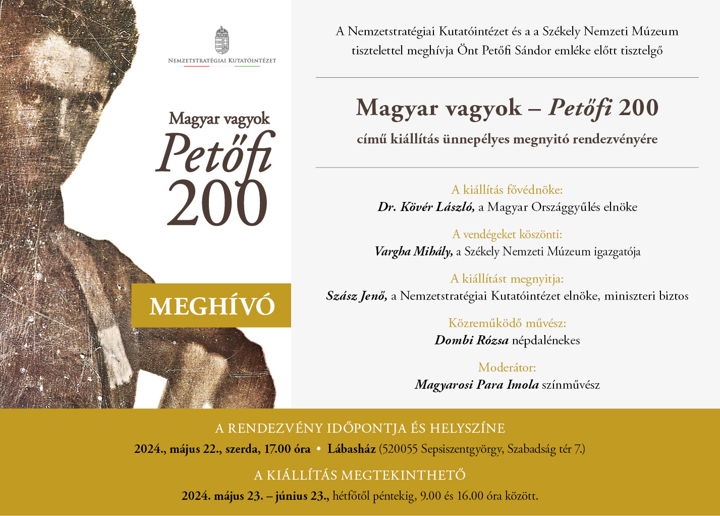 Magyar vagyok - Petőfi 200 kiállítás