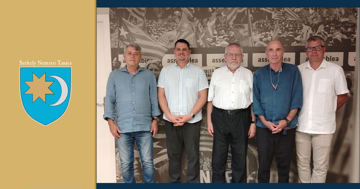 A Székely Nemzeti Tanács küldöttségét fogadták a Katalán Nemzetgyűlés vezetői