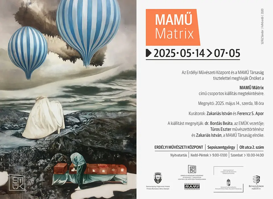 A MAMŰ Mátrix meghívója Meghívó – MAMŰ Mátrix – kortárs tárlat az Erdélyi Művészeti Központban