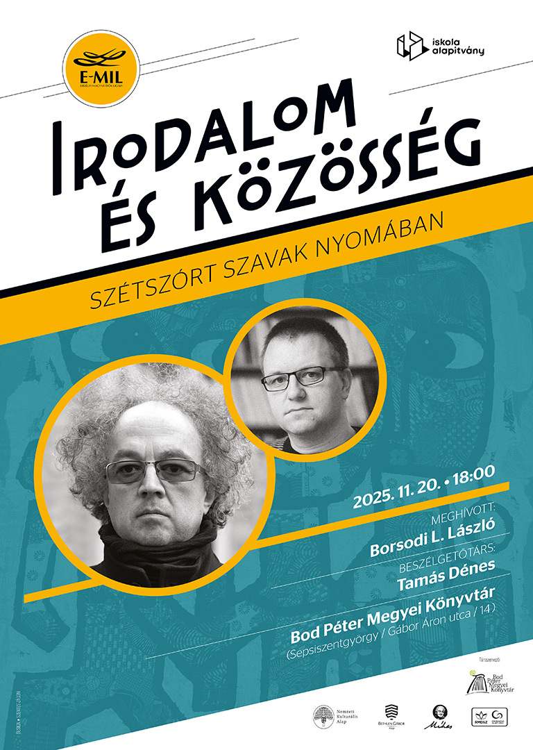 Szétszórt szavak nyomában – Borsodi L. László költővel és kritikussal találkozhatnak Sepsiszentgyörgyön, a Bod Péter Könyvtárban
