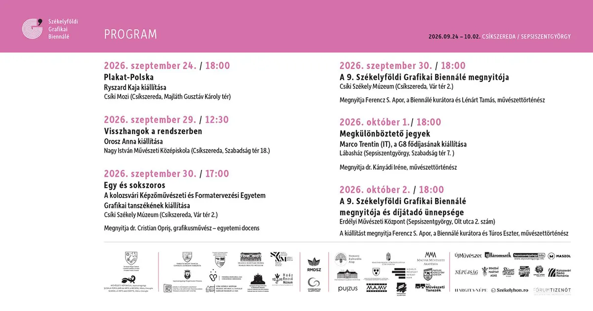 9. Székelyföldi Grafikai Biennálé megnyitó eseményei A 9. Székelyföldi Grafikai Biennálé megnyitói - Csíkszereda, Sepsiszentgyörgy