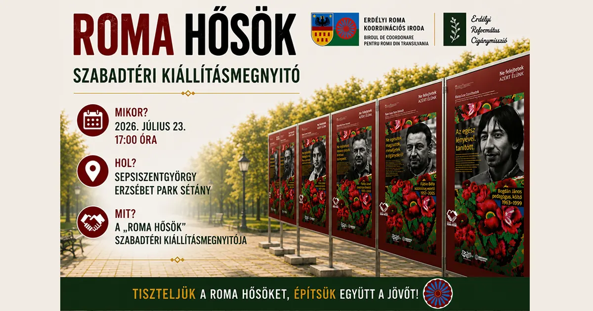 Roma Hősök – különleges szabadtéri kiállítás nyílik az Erzsébet Parkban