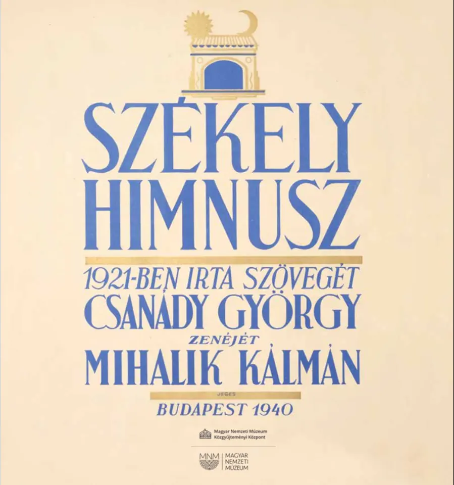 A Székely himnusz kottájának címlapja – Országos Széchényi Könyvtár